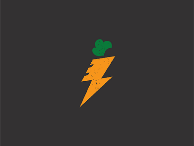 Lightning Carrot bolt carrot food lightning logo vegan vegetable