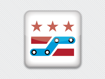 DC MetroMaster Phone App Icon app dc flag icon iphone metro mobile transit