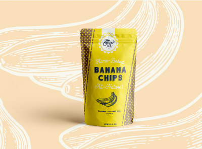 Figs Banana Chips banana chips chips illustration packagedesign