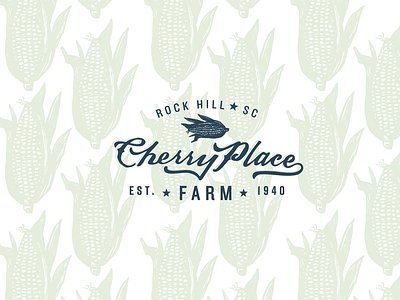 Cherry Place Farm logo agritourism brand identity branding farm handlettering logo