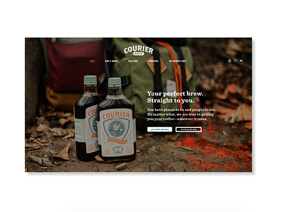 Courier Brew Landing Page