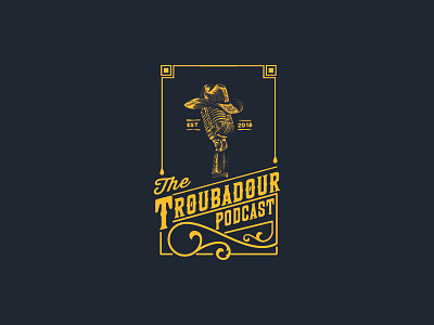 The Troubadour Podcast country logo music podcast