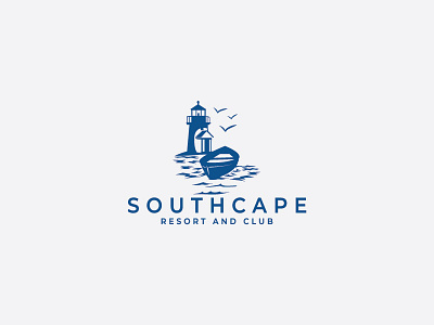 Southcape boat cape cod illustration lighthouse logo resort southcape