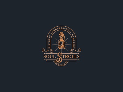 Soul Strolls (Unused proposal) illustration lantern logo vintage