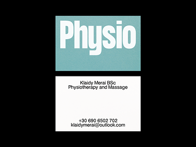 Physiotherapist Business Card
