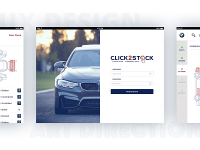 Click 2 Stock app - UX & Art direction app design flow ios ipad tablet ux