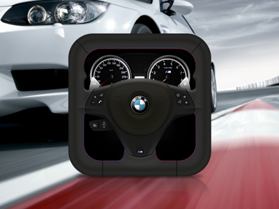 M3 steering wheel app icon app bmw icon ios iphone steering wheel