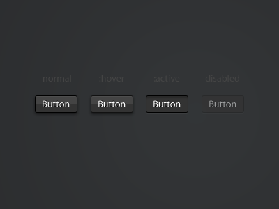 Buttons dark (.psd included) by Yildiray Günay on Dribbble