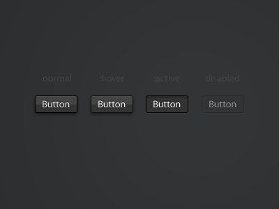 Buttons dark (.psd included) button buttons dark free psd ui