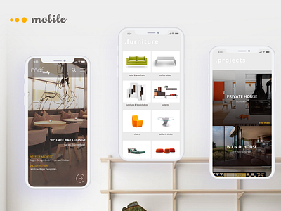 MDF Italy Furniture mobile iOS app apps application app concept appdesign branding design flat typography ui ux