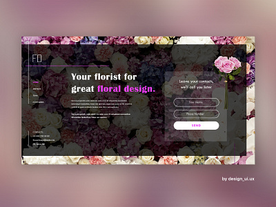 Flower Shop webdesign design ui ux webdesign webdesigner website