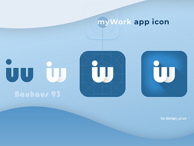 myWork app icon appdesign branding design logo ui ux