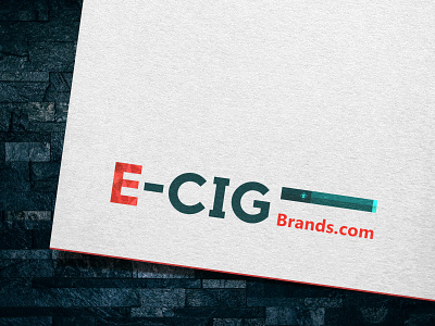 E Cig Brands Logo branding flat icon illustration logo typography vector webdesign