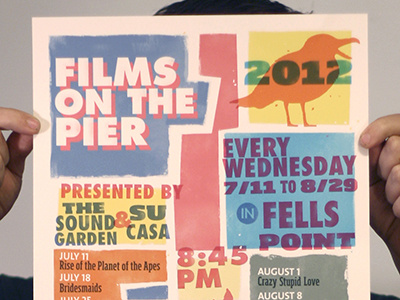 Films on the Pier poster typography