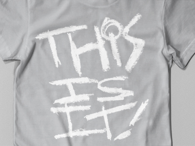 Now's the Time! hand lettering shirt typography