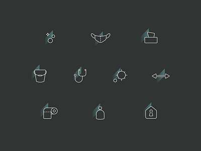 Covid Icons artist clean cleaning covid covid19 icon icons icons set minimal vector art