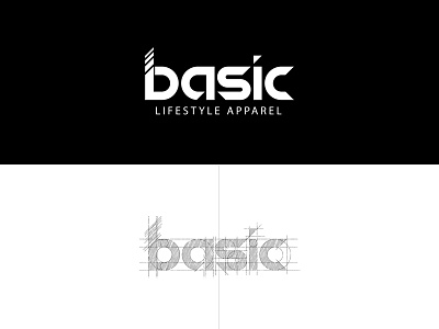 Basic Lifestyle Apparel art brand branding illustration lettering logo design typography vector art