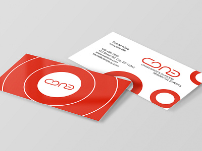 Core - Business Cards art artist branding business cards circle minimal red vector