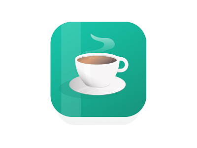 Coffee App Icon Design animation app application icon art branding design flat icon illustration logo minimal type ui ux vector vector art web website