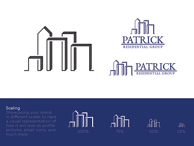 Patrick Residential Group - Branding Project app art brand branding design flat icon illustration minimal typography vector art