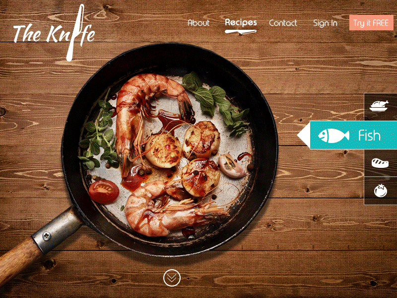 Cooking Site Prototype by Ivan Barriga on Dribbble