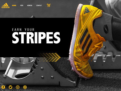 Adidas page adidas design graphic design home page page shoes sneakers ui ux web design website