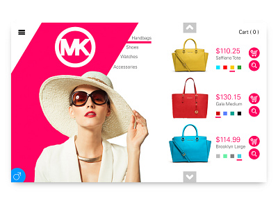 Michael Kors Product page design fashion female graphic design michael kors page product prototype style ui ux web design