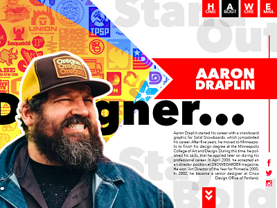 Aaron Drapiln aaron draplin bold design graphic design prototype site typography ui ux vibrant web design website