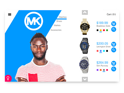 Michael Kors Men cart clothing design graphic design product design prototype site ui ux watches web design