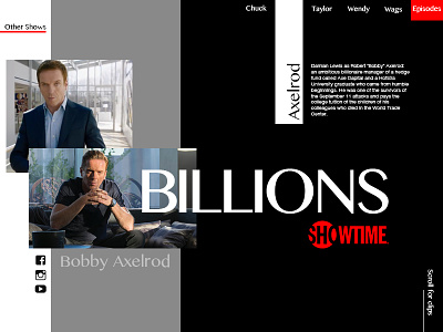 Billions axelrod billions design page show showtime site tv ui ux web design