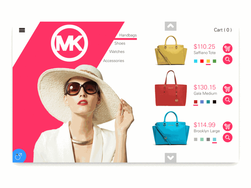 Michael Kors Product Page fashion graphic design invision product design prototyve site ui ux web design