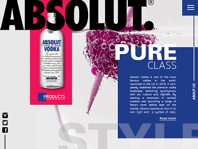 Absolut Vodka design drinks graphic design product design prototype ui ui design user ux vodka web design website