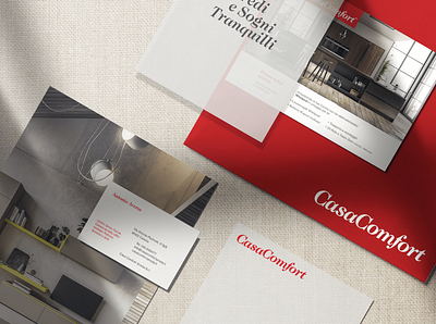 CasaComfort - Branding and visual identity brand businesscard design elegant furniture home house logo modern swiss visual identity