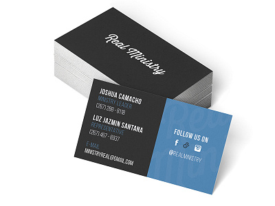 Real Ministry Business Card Design brand branding business card design typography