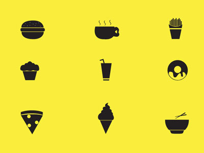 Things I like to eat food icon illustrator