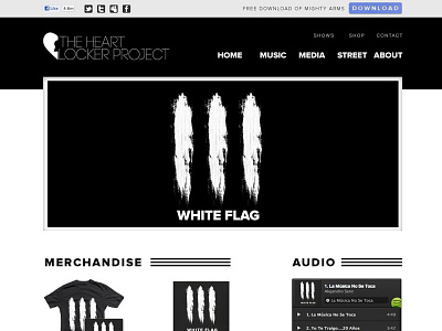 Re-design of my band's new site. band black white music