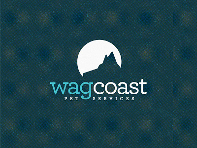 Wagcoast Pet Services Logo brand and identity branding design distressed dogs graphic design illustration logo design pets typography vintage