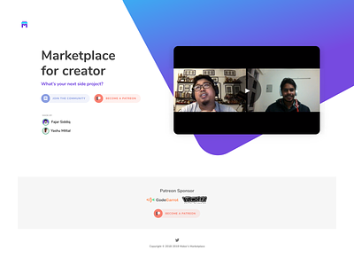 Maker's Marketplace Landing Page landing page redesign uidesign uxdesign