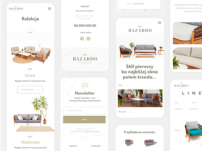 Mobile website - Furniture store concept interface landing mobile