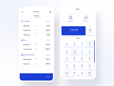 Mate - Wallet app that will help in daily savings app concept design illustration interface ios mobile ui vector