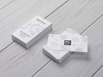 Private Chef Business Cards branding illustration