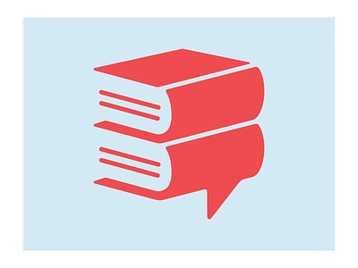 Brand icon concept for a book chat service branding design icon logo vector