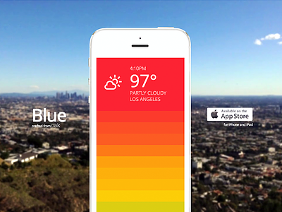Blue - Beautifully minimal weather forcast app ios weather