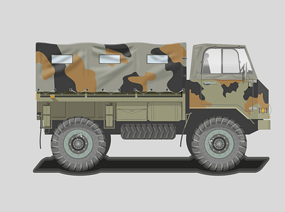 Military vehicle TAM T-110 army illustration illustrator khaki military vector vectorat vehicle