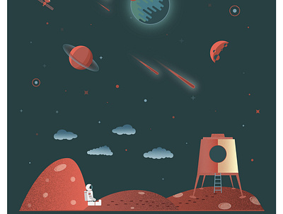 Astronaut illustration vector