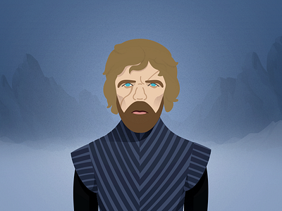 Game of Thrones: Tyrion Lannister art blue colourfull gameofthrones got halftones hbo illustration lannister series art texture tyrion lannister winter winter is coming