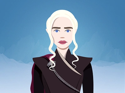 Game of Thrones: Daenerys Targaryen art colourfull daenerys daenerys targaryen gameofthrones got halftone hbo illustration texture winter winter is coming