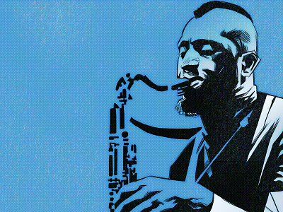 Sonny Rollins illustration jazz music musician rollins saxophone saxophonist sonny rollins