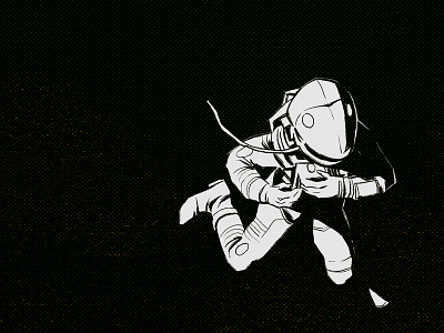 Marooned 2001 astronaut film illustration kubrick minimalism monochrome retro sci fi science fiction vintage
