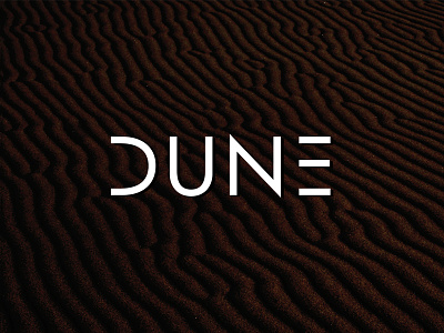 Dune arrakis dune frank herbert futura logo sand science fiction simple spice type typography